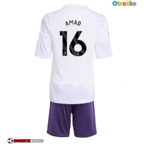 Otroške Nogometnih dresov Manchester United Amad Diallo #16 Gostujoči 2025-26 Kratki rokavi (+ hlače)